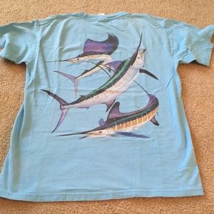Blue Guy Harvey shirt. Size S